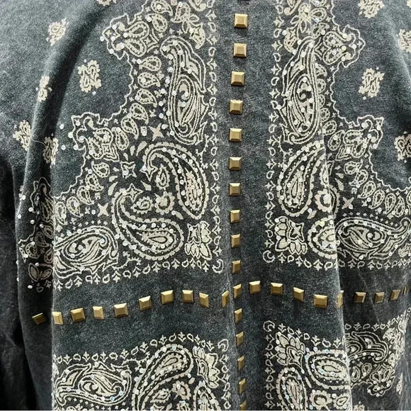 Vocal brand fringed kimono duster, jacket w rhinestones & studs. Western rodeo - Picture 10 of 14